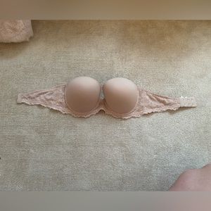 On Gossamer nude strapless bra